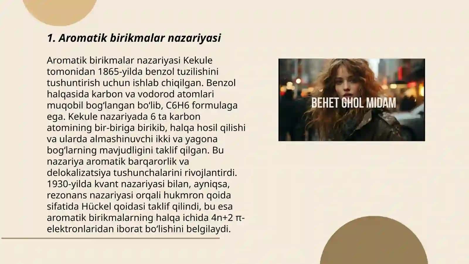 Aromatik birikmalar nazariyasi 3