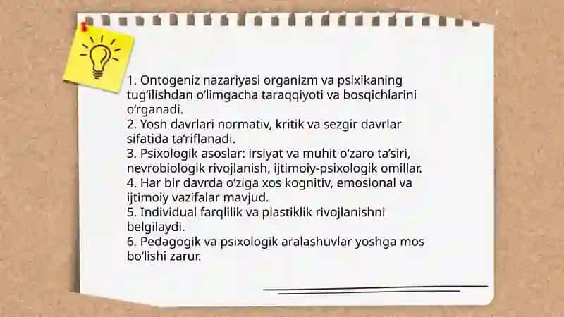 Ontogeniz. Yosh davrlari psixologiyasi 3