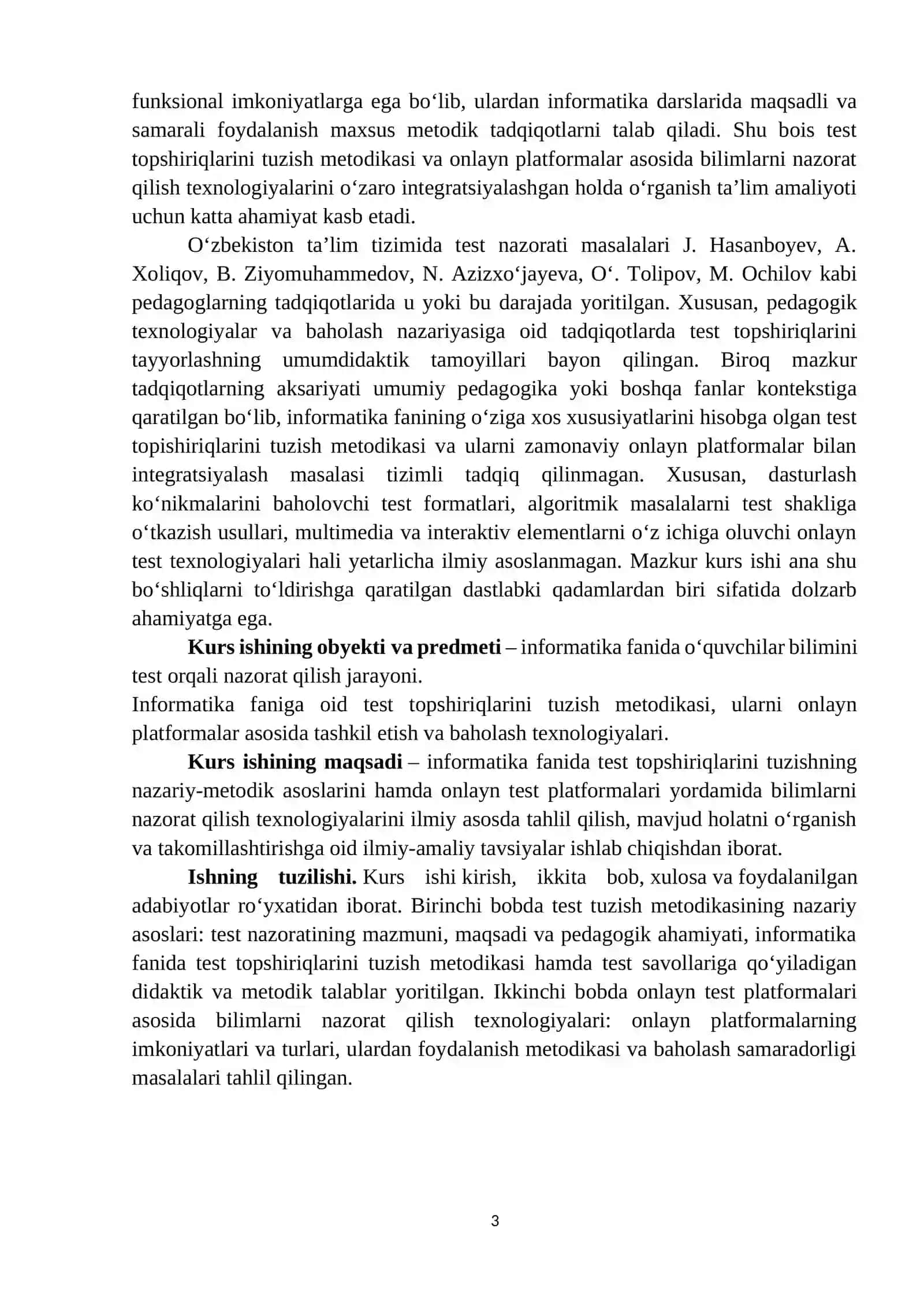 Informatika fanida test topshiriqlarini tuzish metodikasi 3