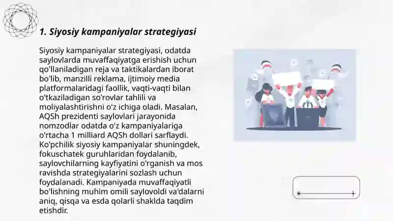 Siyosiy kampaniyalar strategiyasi 3