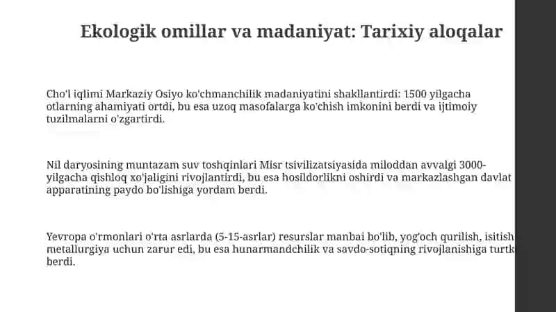 Ekologik omillar va madaniyat 3