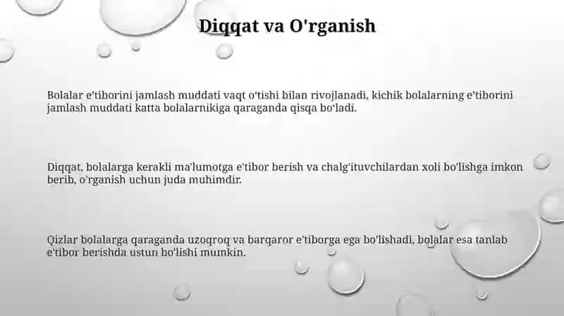 O'smirlarda diqqatning yosh va jins xususiyatlari 3