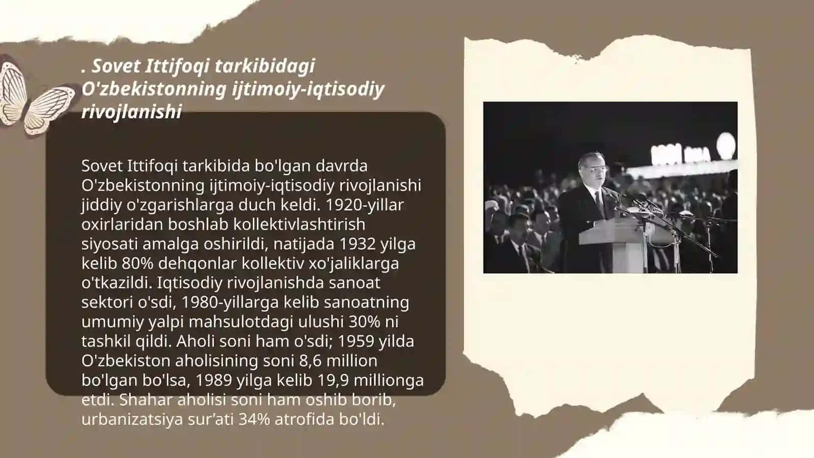 1985-1991-yillarda Oʻzvekistondagi ijtimoiy-iqtisodiy va siyosiy rayonlarining xususiyatlari 3