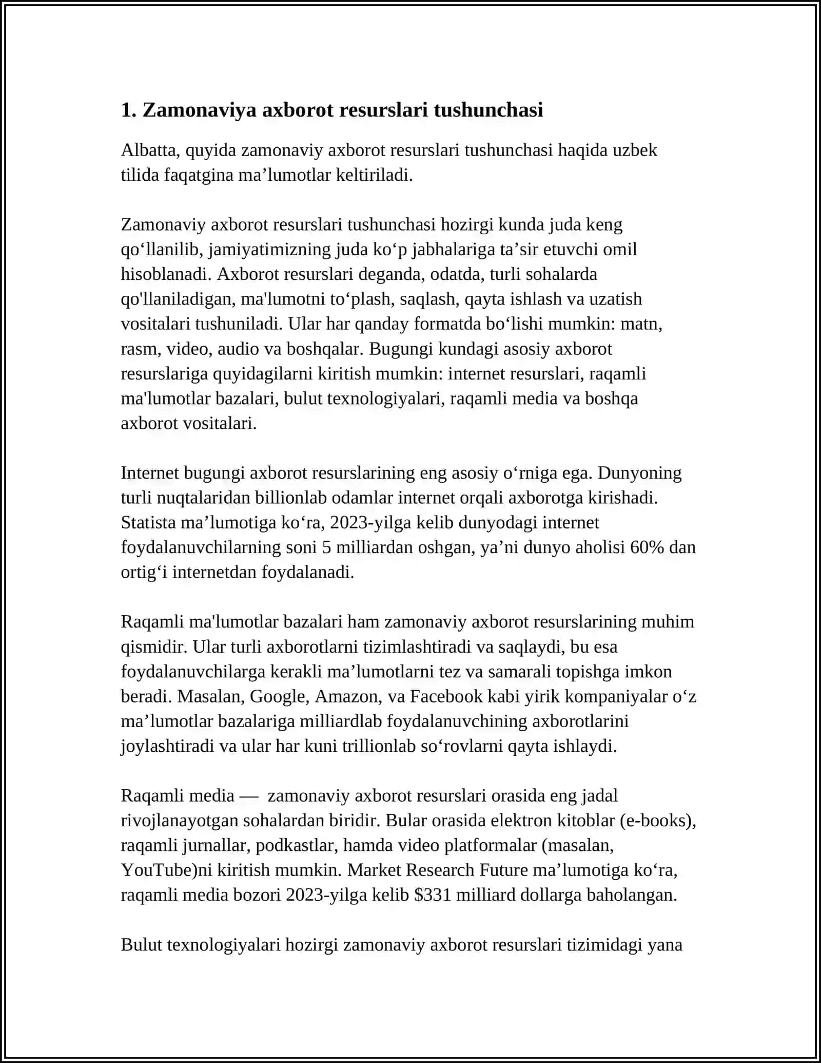 ZAMONAVIY AXBOROT RESURSLARI 3