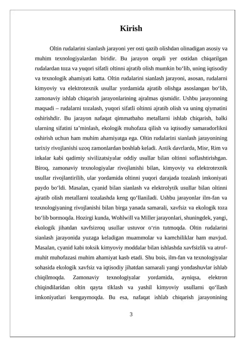 Oltin rudalarini sianlash jarayoni 3