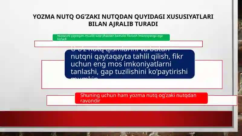 YOZMA VA OG’ZAKI USLUB VA UNING XUSUSIYATLARI 3