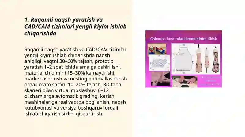 Yengil kiyim tikish texnologiyasini innovatsion usullari 3
