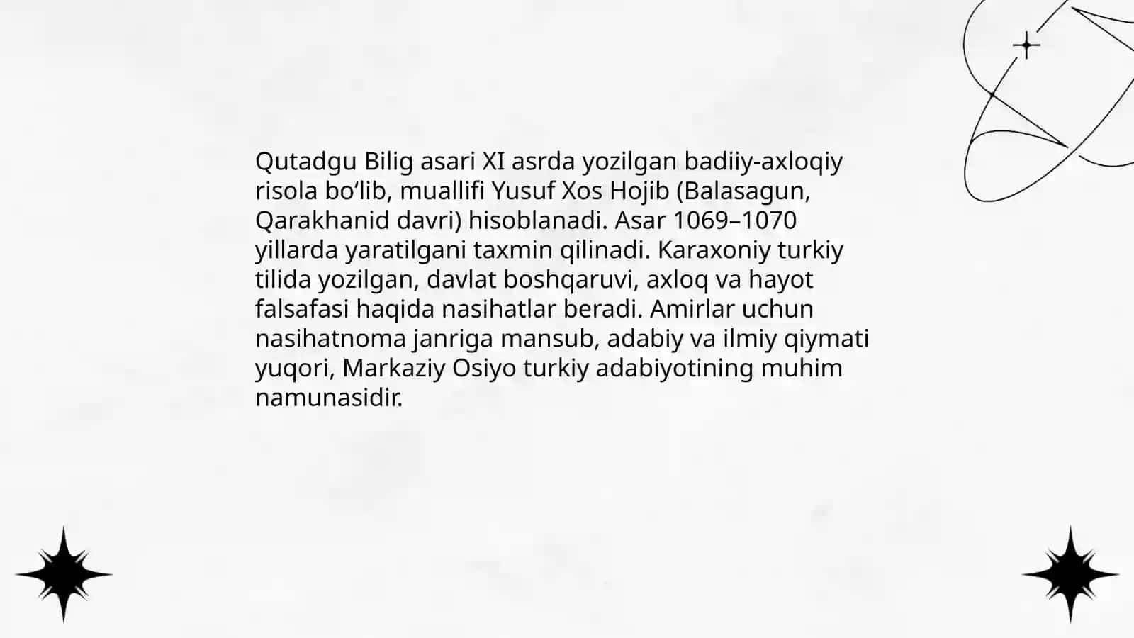 Qutadgu Bilig asari baddiyati 3