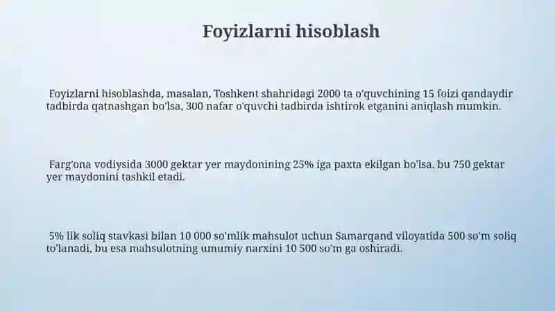 Miqdorlarni taqqoslash 3