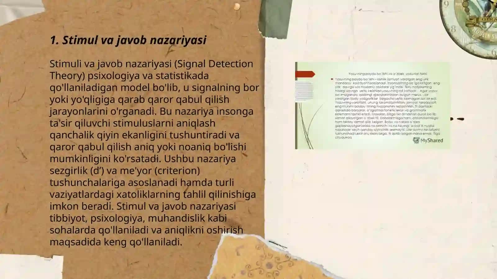 Stimul va javob nazariyasi 3