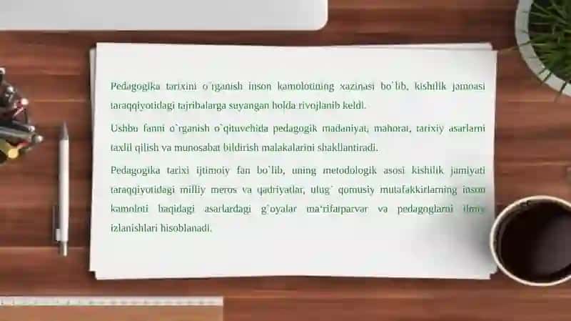 Pedagogik tizimlar va ularning tarixiy tadriji 3