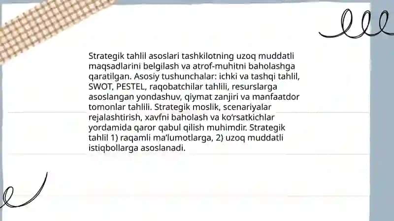 Strategik tahlil 3