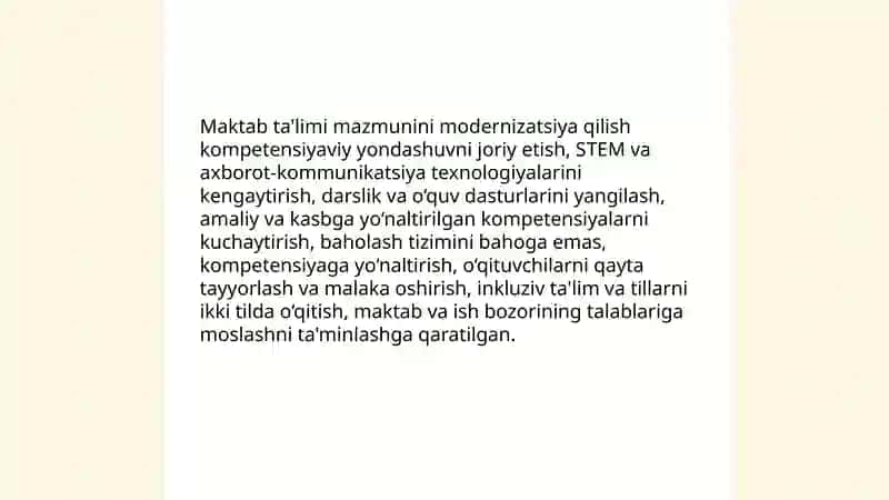 Maktab ta'limi mazmunini modernizatsiya qilish 3