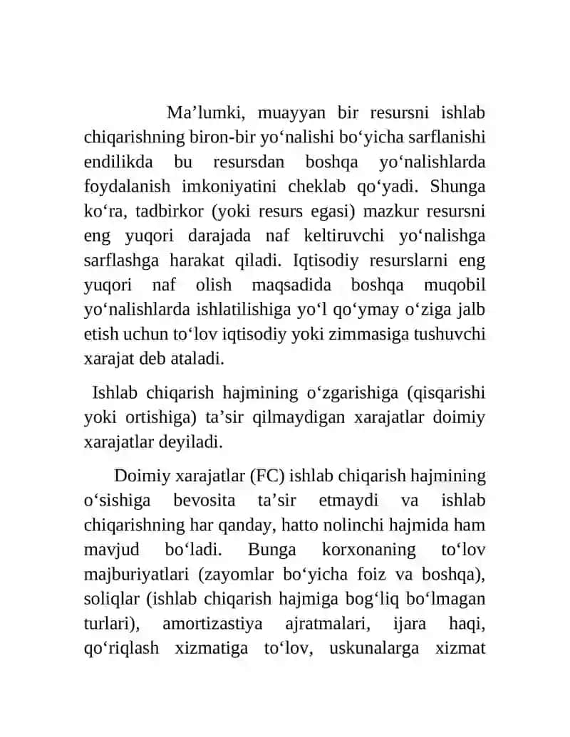 Ishlab Chiqarish Xarajatlari 3
