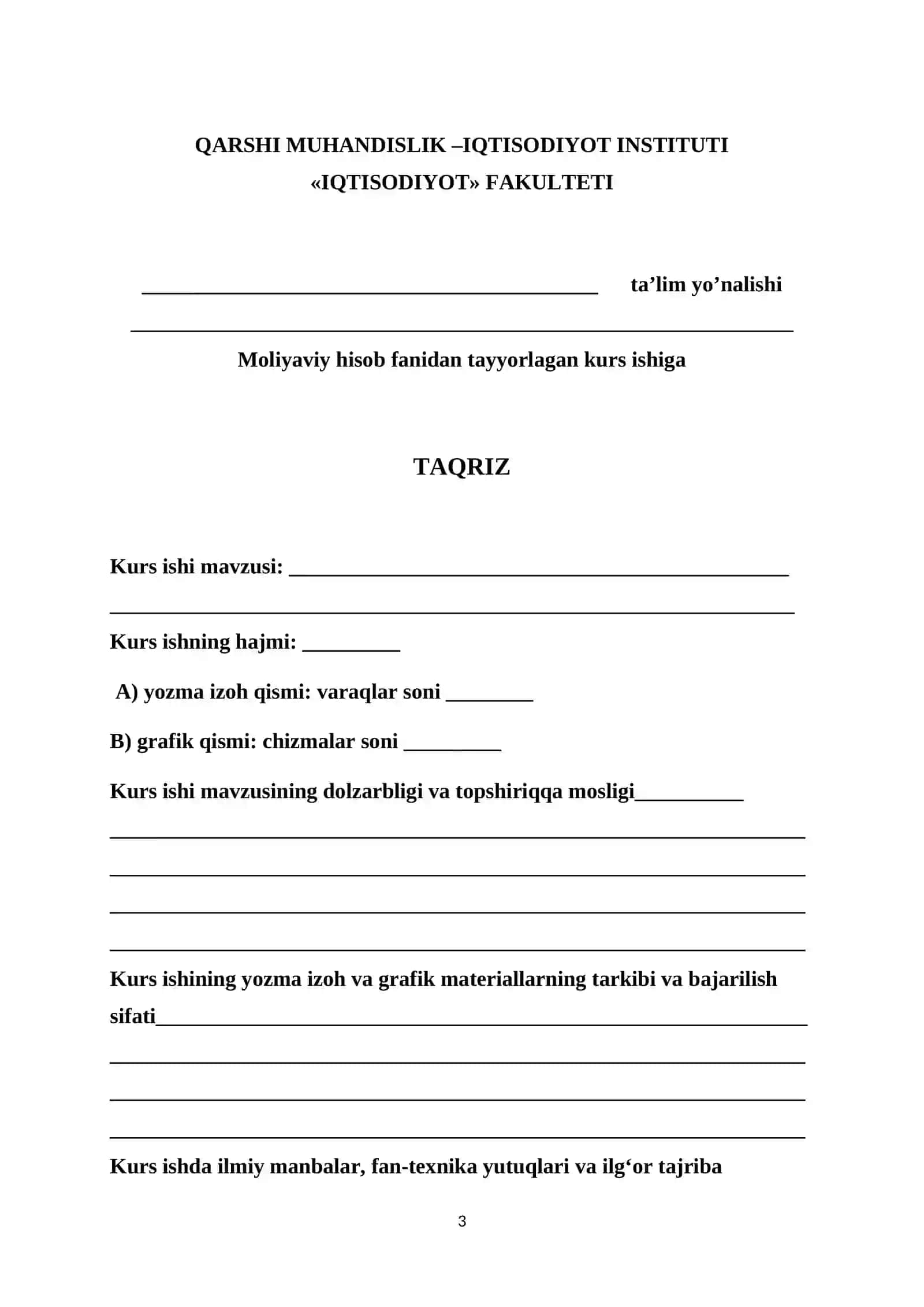 Nomoddiy aktivlar hisobini tashkil etish 3