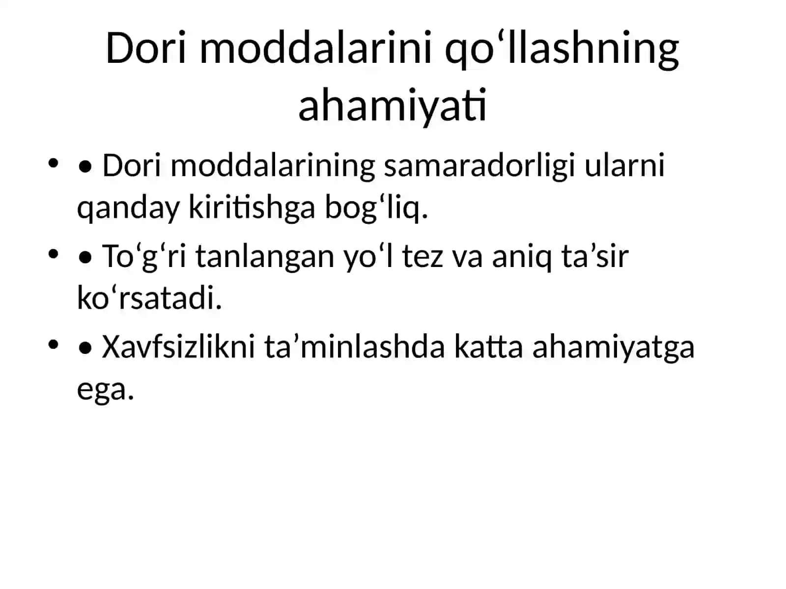 Dori moddalarini organizmga kiritish yo‘llari 3