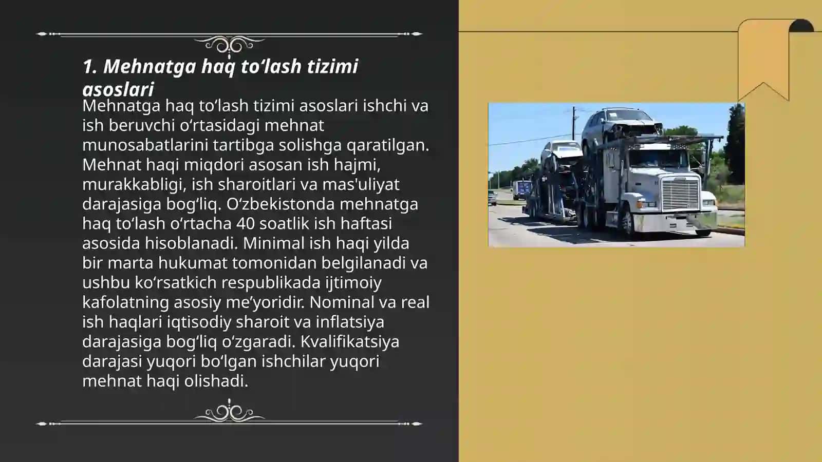 Avtomobil transport korxonalarida mehnatga haq toʻlash 3