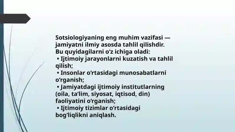 Sotsiologiyaning asosiy vazifalari 3