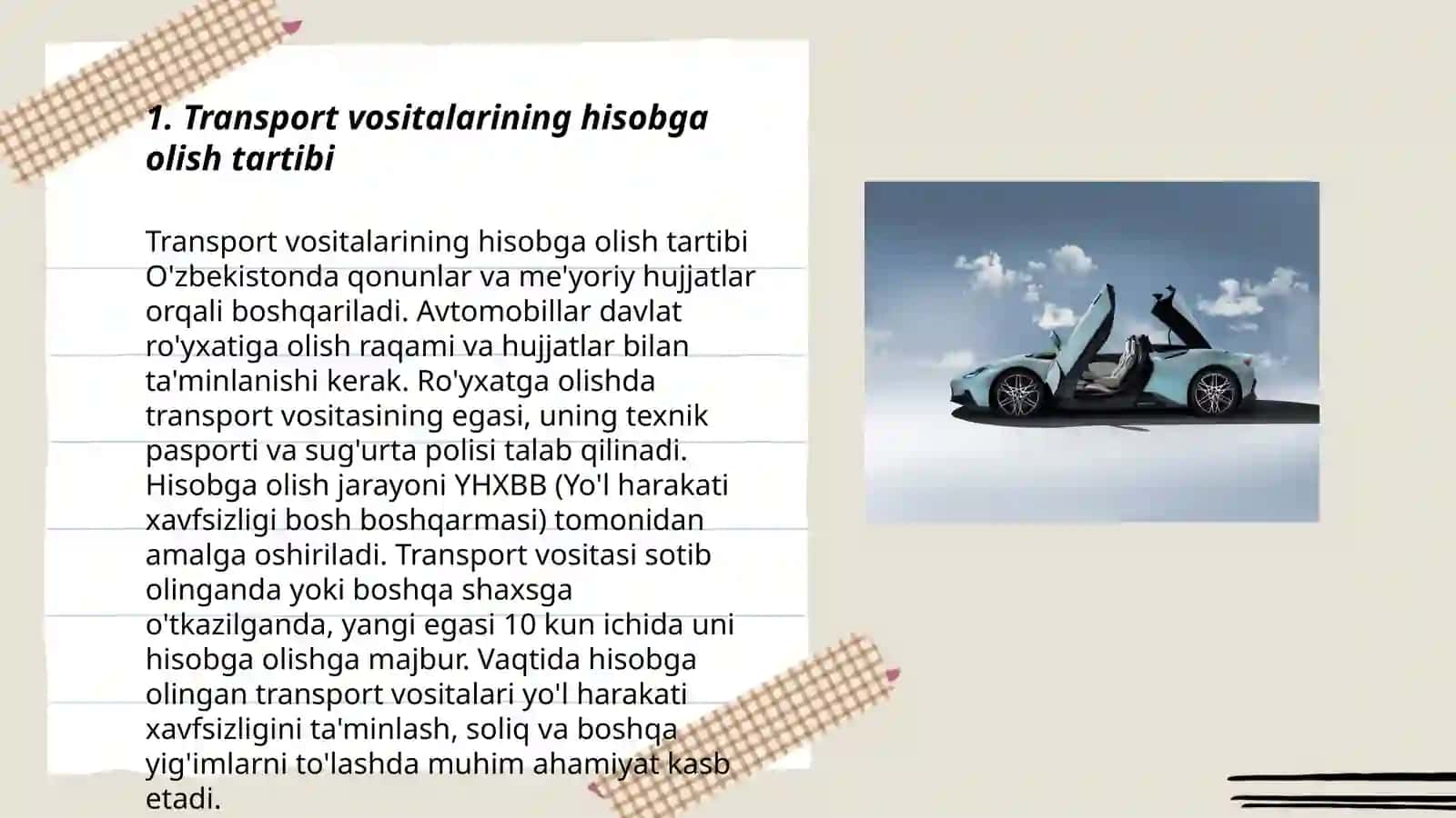 Transport vositalarining hisobga olish tartibi 3