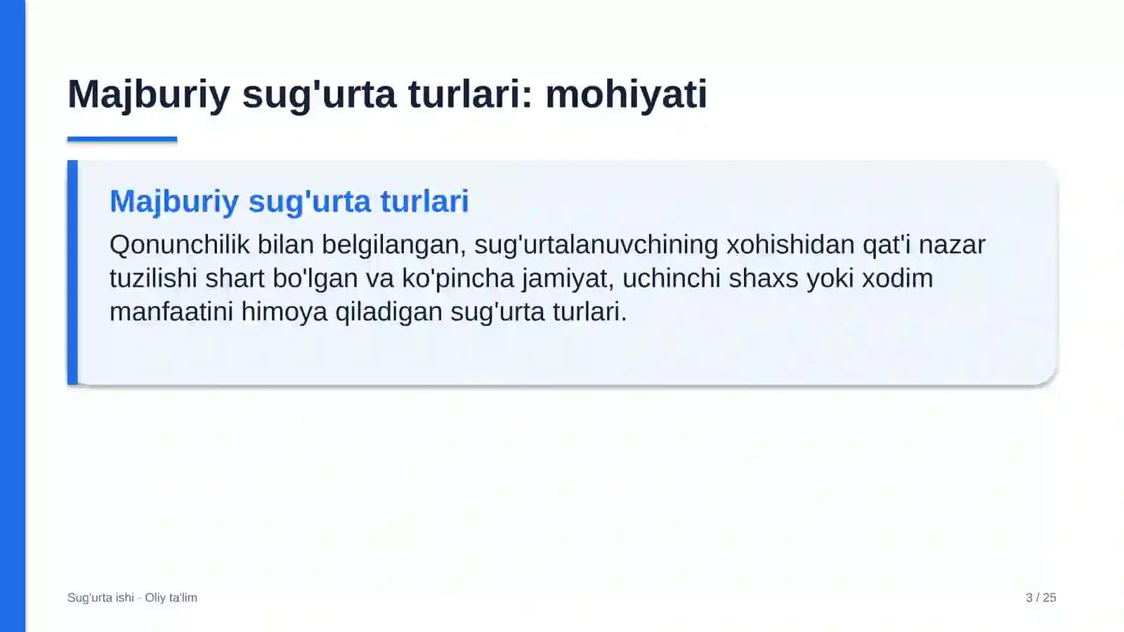 tosh shag'al karyerlarida majburiy sug'urta turlari 8305 3