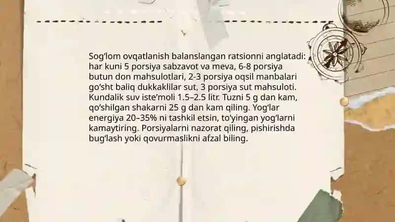 Sogʻlom turmush tarzi 3