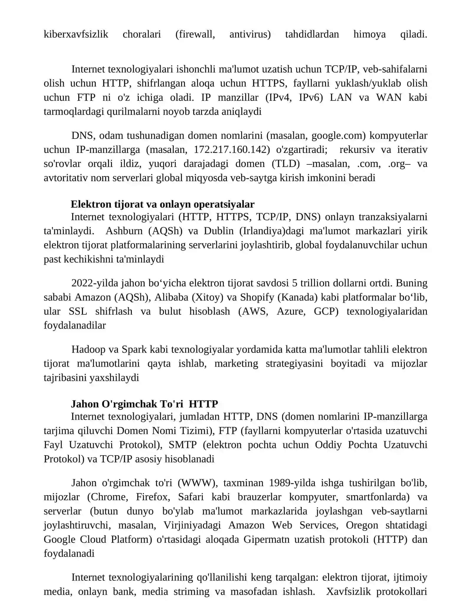 Internet texnologiyalari va ulardan foydalanish 3