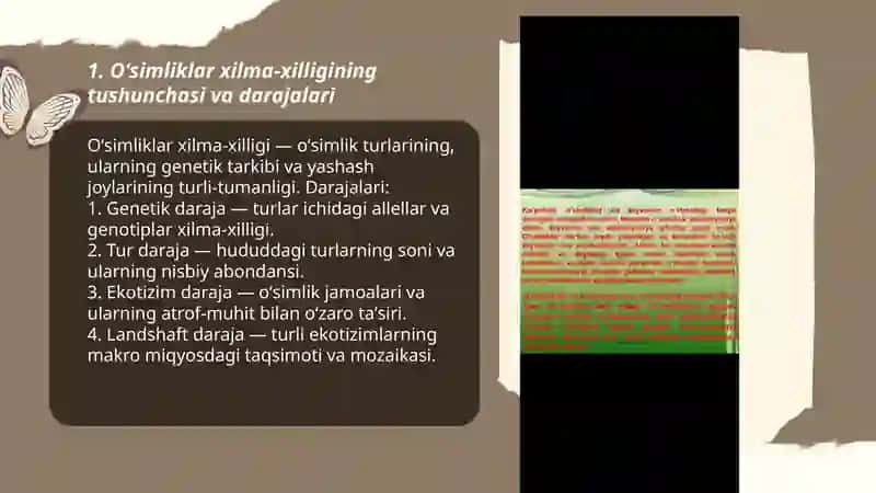 Oʻsimliklar olamining xilma-xilligi 3