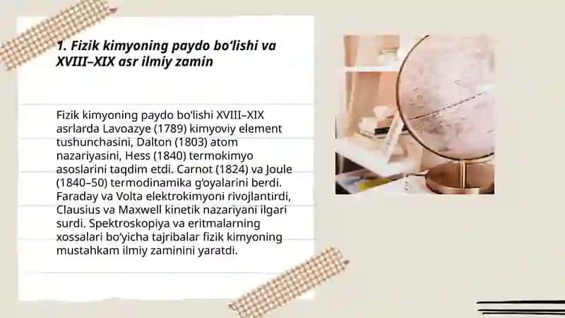 Fizik kimyoning rivojlanish tarixi 3