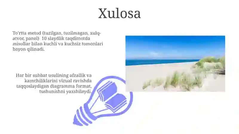 Afzallik va Kamchiliklar Tahlili 3