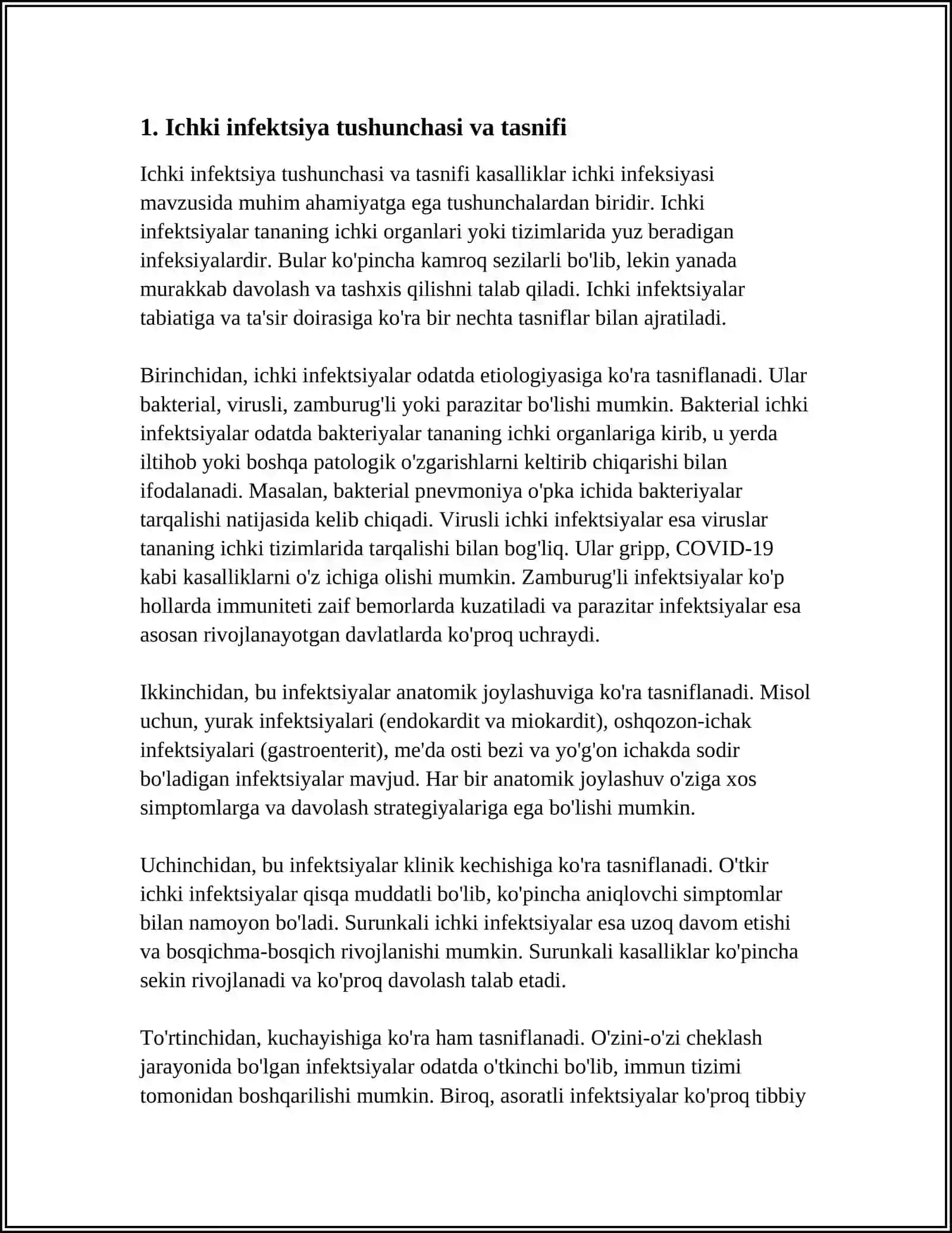 KASALLIKLAR ICHKI INFEKSIYASI 3