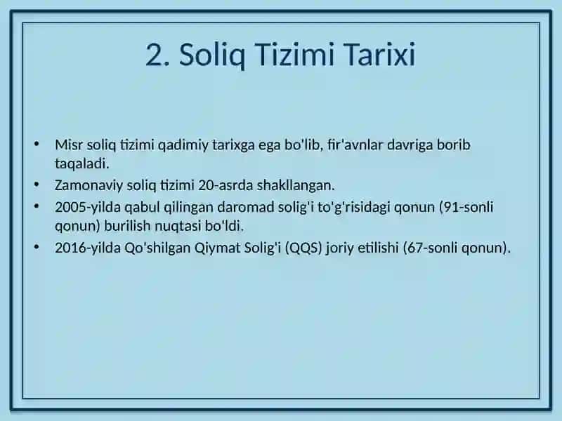 Misr Soliq Tizimi 3