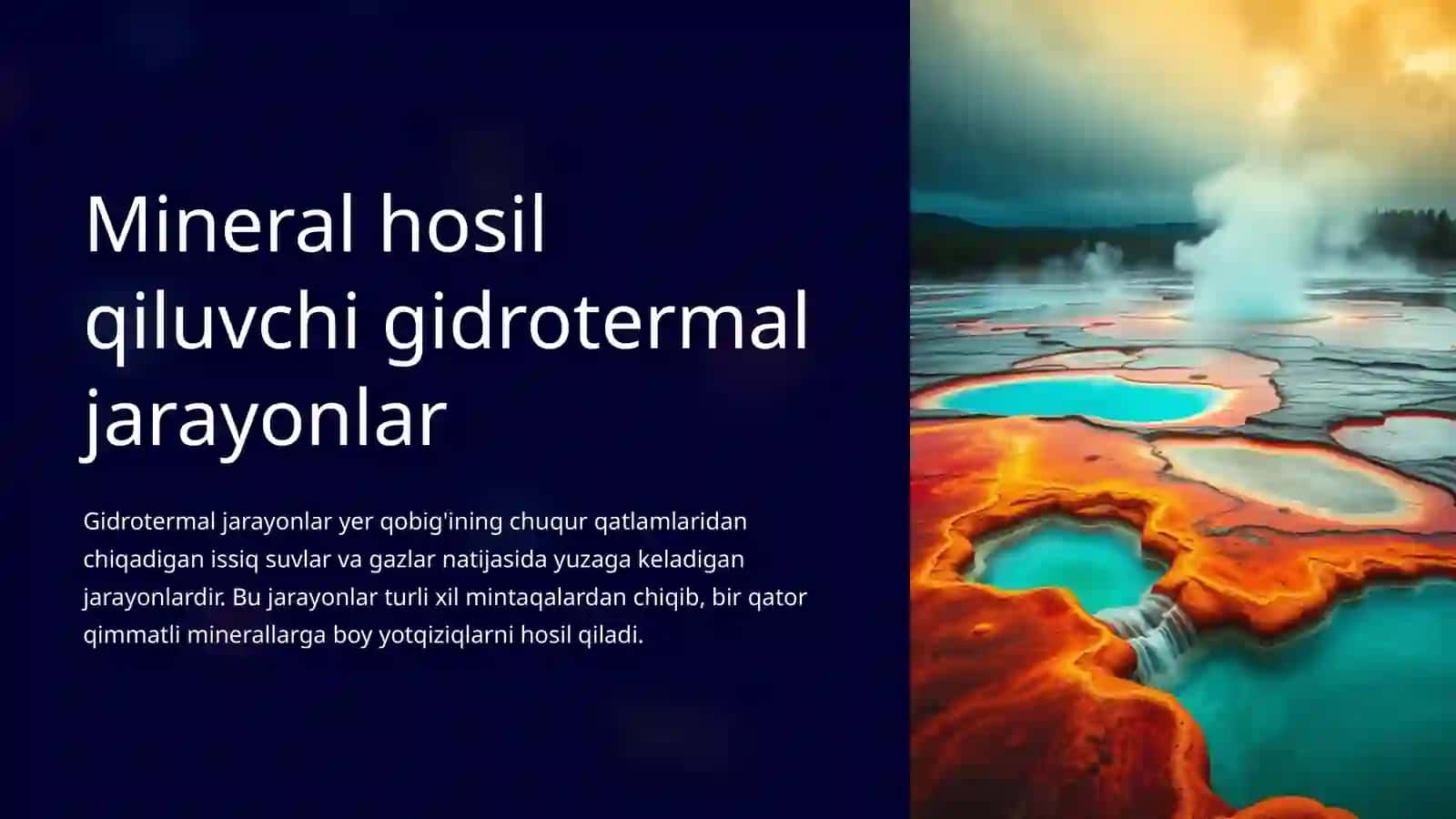 Mineral hosil qiluvchi gidrotermal jarayonlar 3