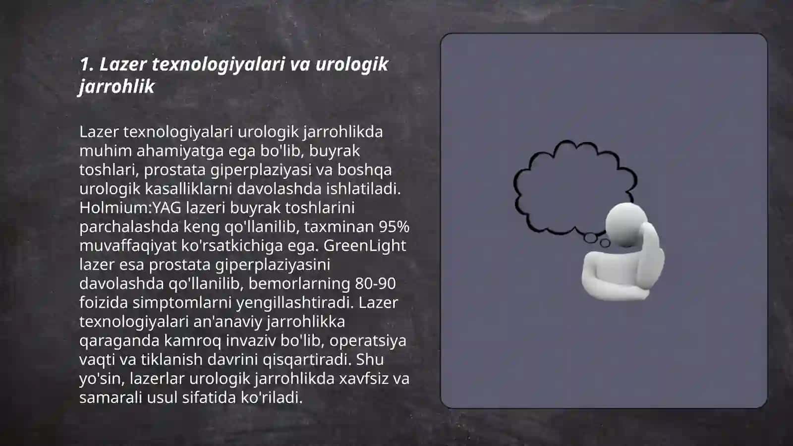 Urologiyada lazer xirurgiyasi 3