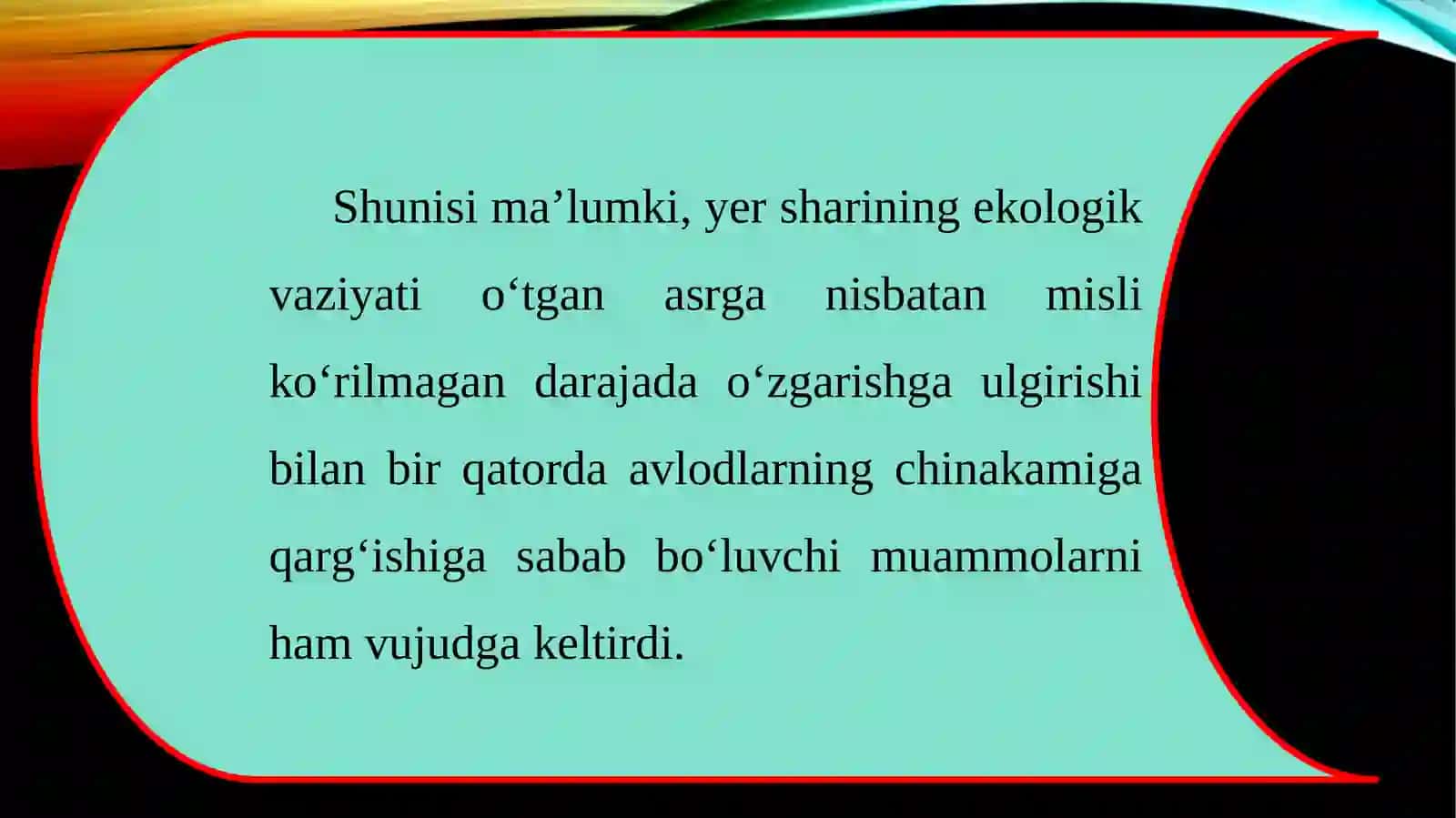 Zamonaviy turli miqyosidagi ekologik muammolar 3