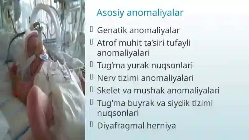 Tugʻma anomaliyalar. Chala tugʻilishdagi uzilishlar 3