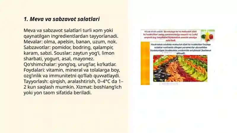 Meva va sabzavot salatlari 3