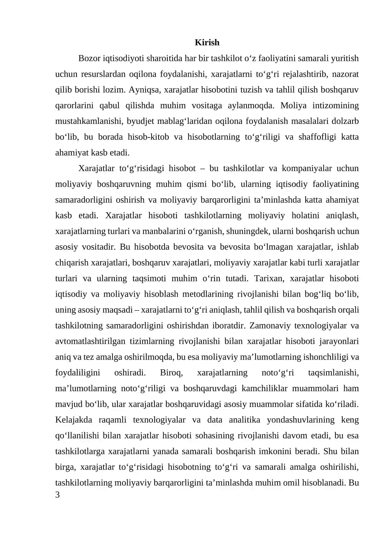 Xarajadlar togrisidagi hisobot 3