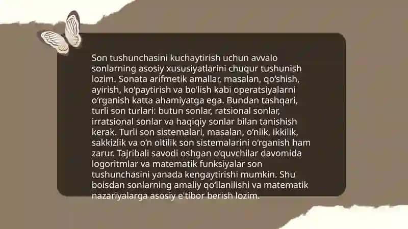 Son tushunchasini kuchaytirish 3
