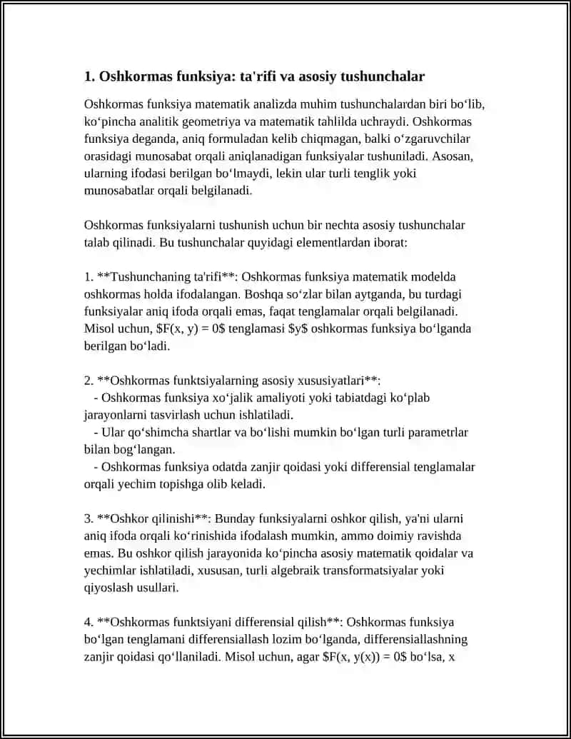 OSHKORMAS FUNKSIYA 3