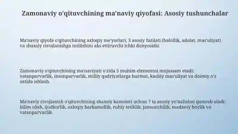 Zamonaviy o'qituvchi va uning ma'naviy qiyofasi 3
