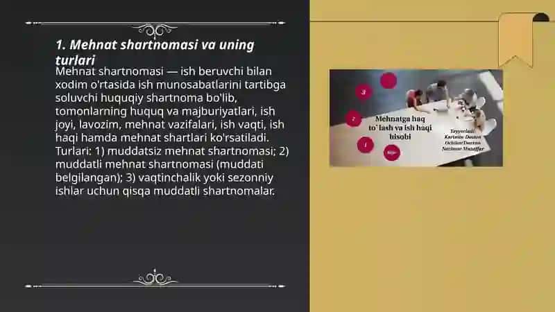 Mehnat shartnomasi va uning turlari 3