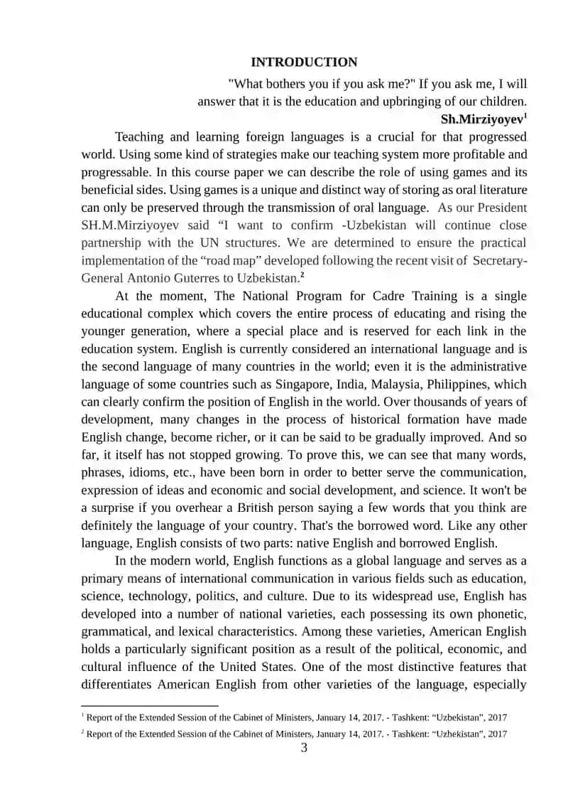 Lexical peculiarities of American English 3