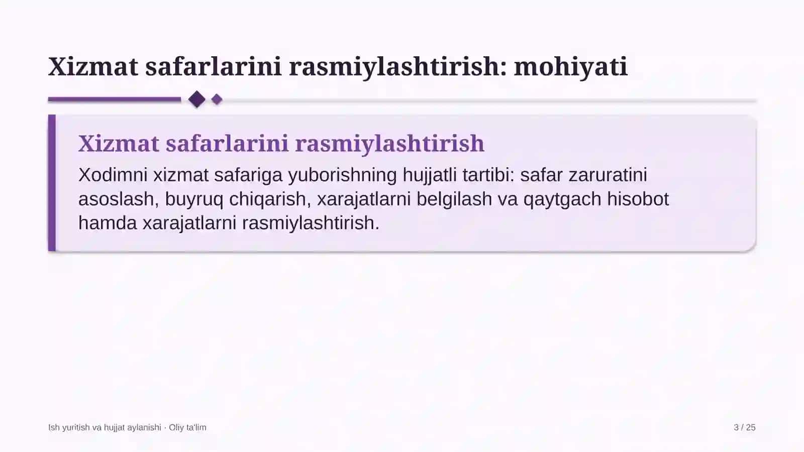 alkogolsiz ichimliklar ishlab chiqarishda xizmat safarlarini rasmiylashtirish 3588 3