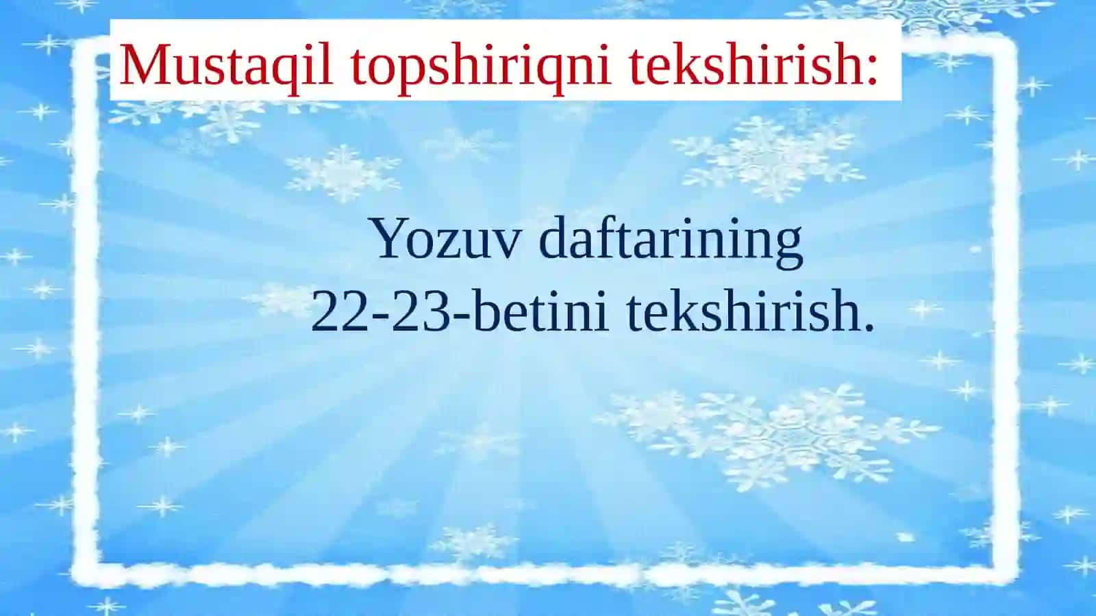 BoshG‘harfi 3