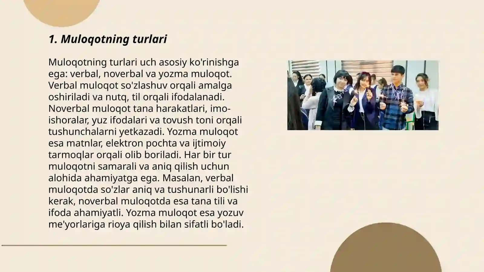 Muloqot axborot almashish tariqasida 3