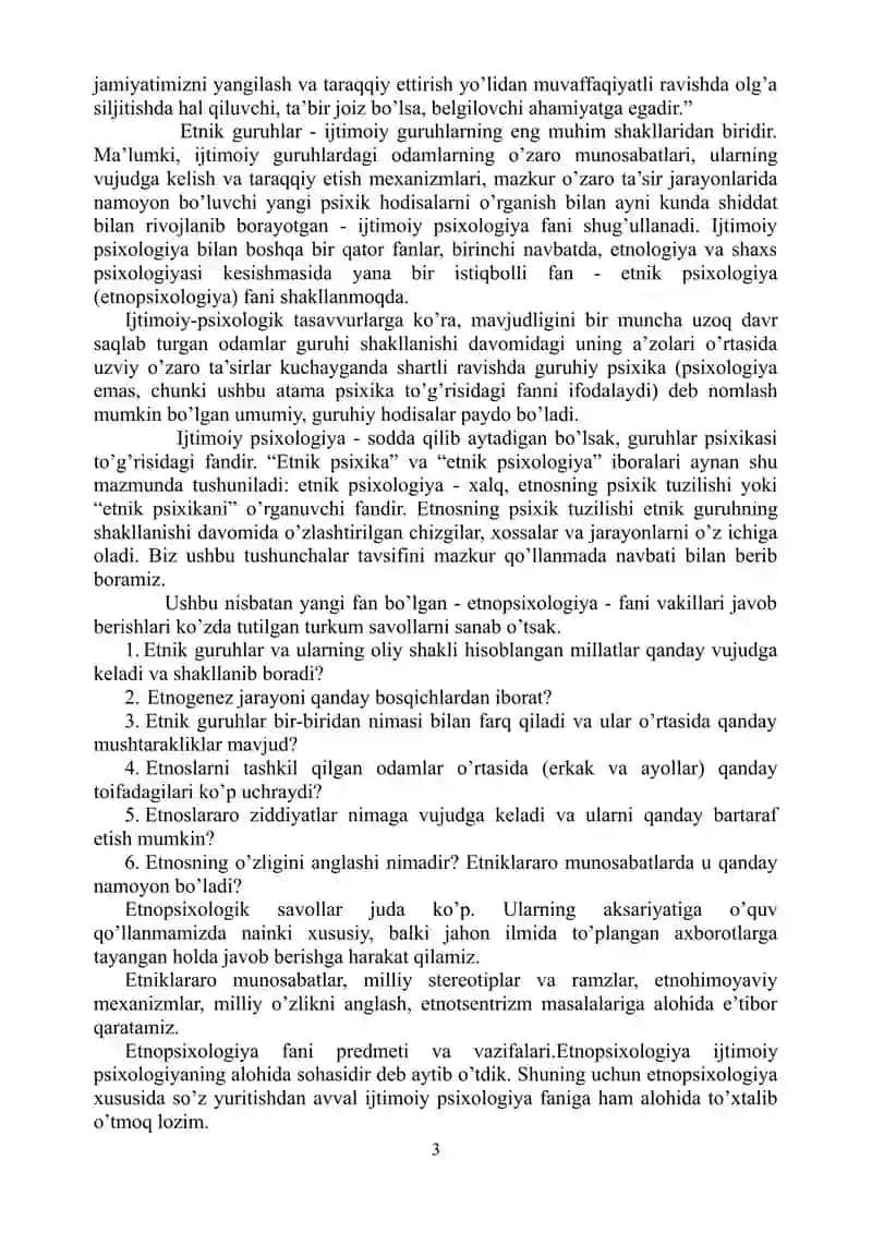 ETNOPSIXOLOGIYA FANIDAN MARUZA 3