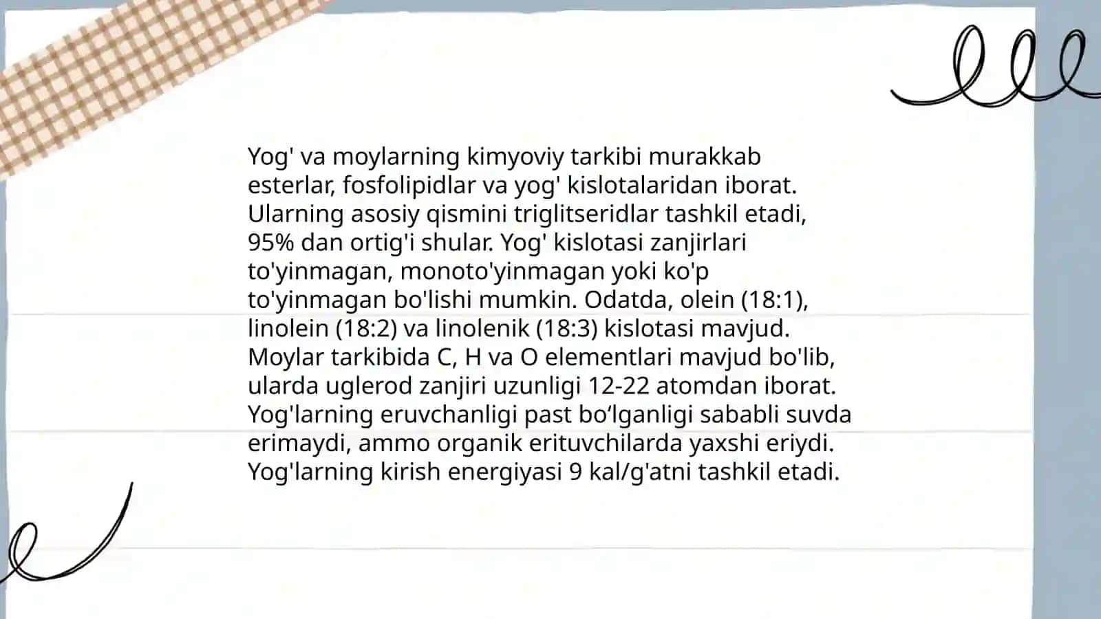 Yog' va moylarni dezodaratsiyalash (dog'lash) 3