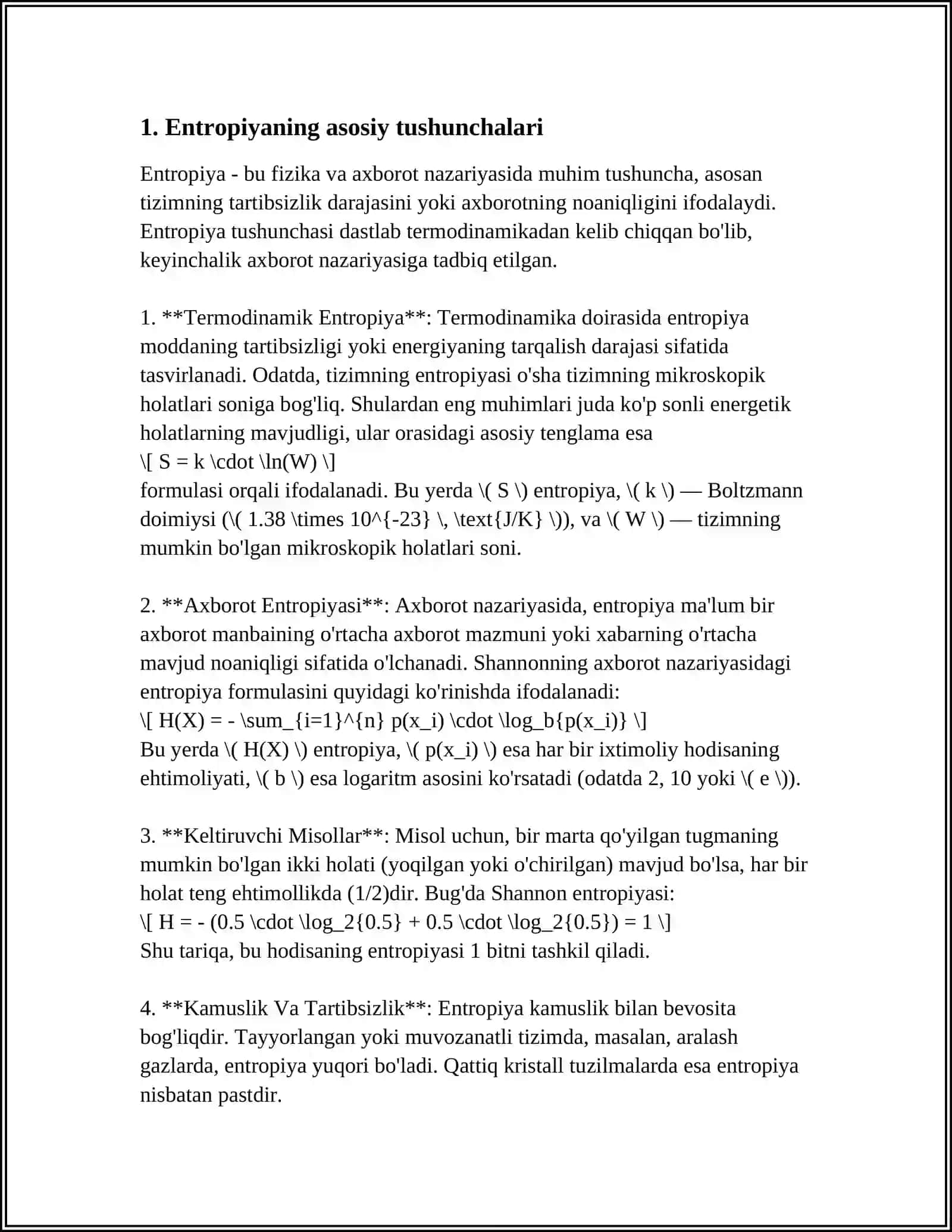 ENTROPIYA VA EKALOGIYA 3