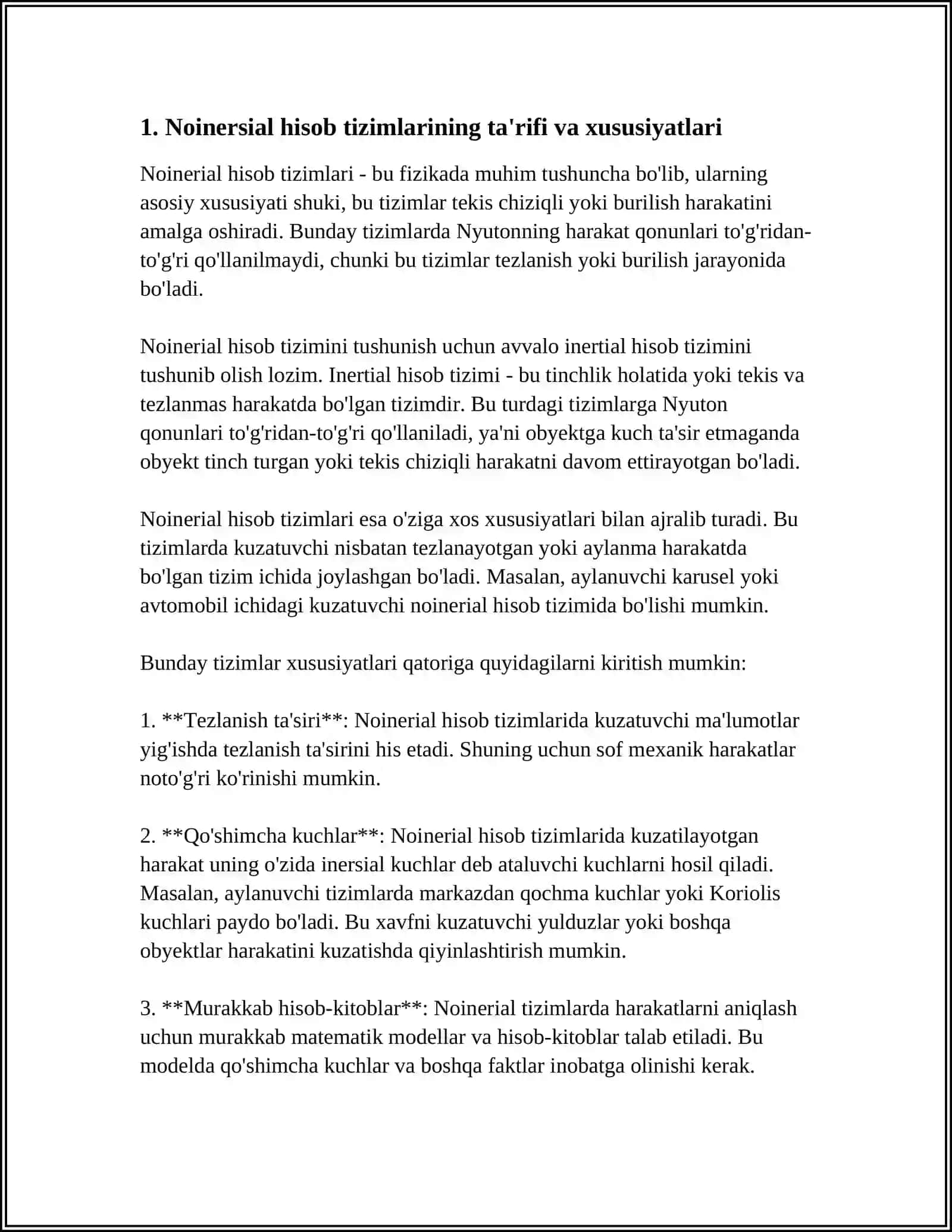 NOINERSIAL SANOQ TIZIMLARIDAGI INERSIYA KUCHLARI 3