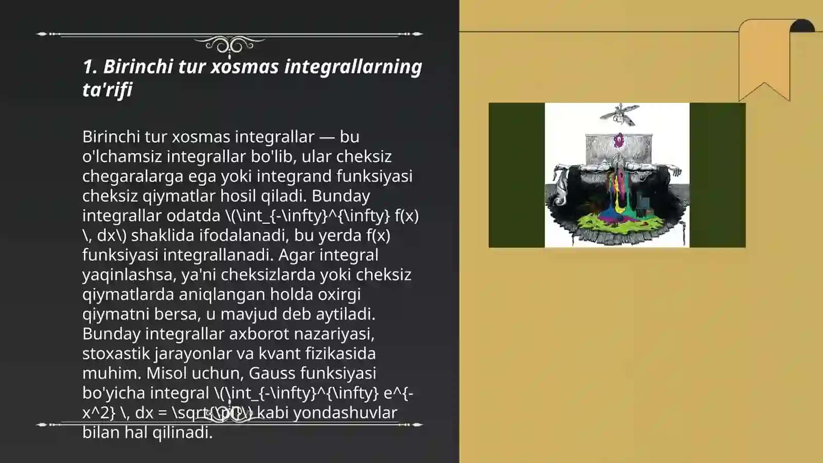 Birinchi tur xosmas integrali 3